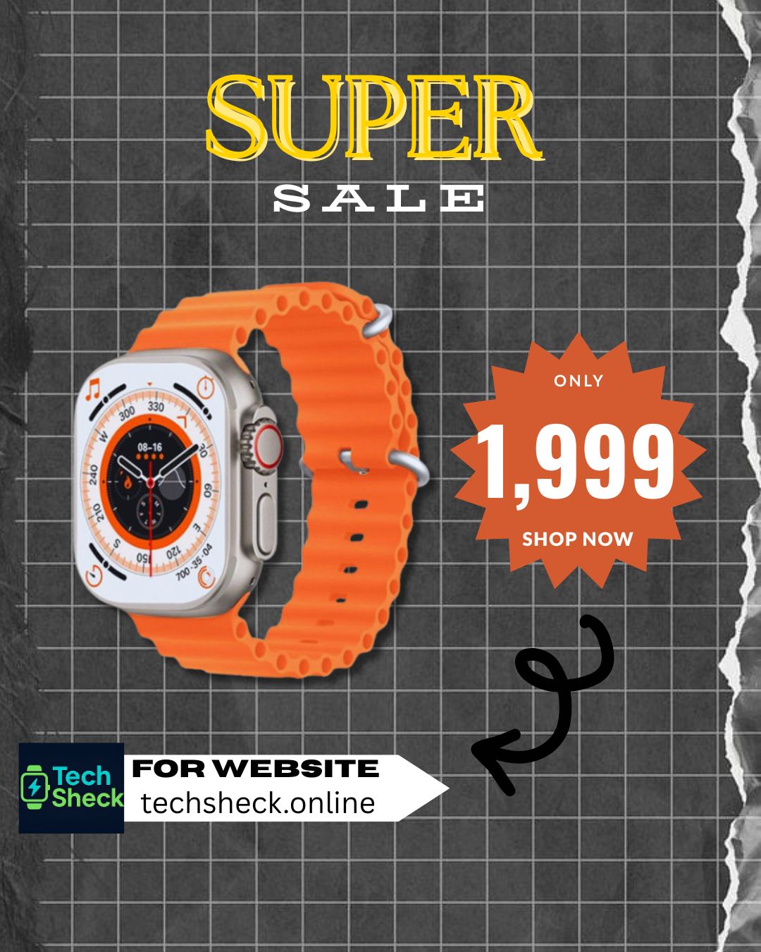 T800 Ultra Smart Watch – HD Display | Waterproof | Fitness Tracker | Long Battery Life